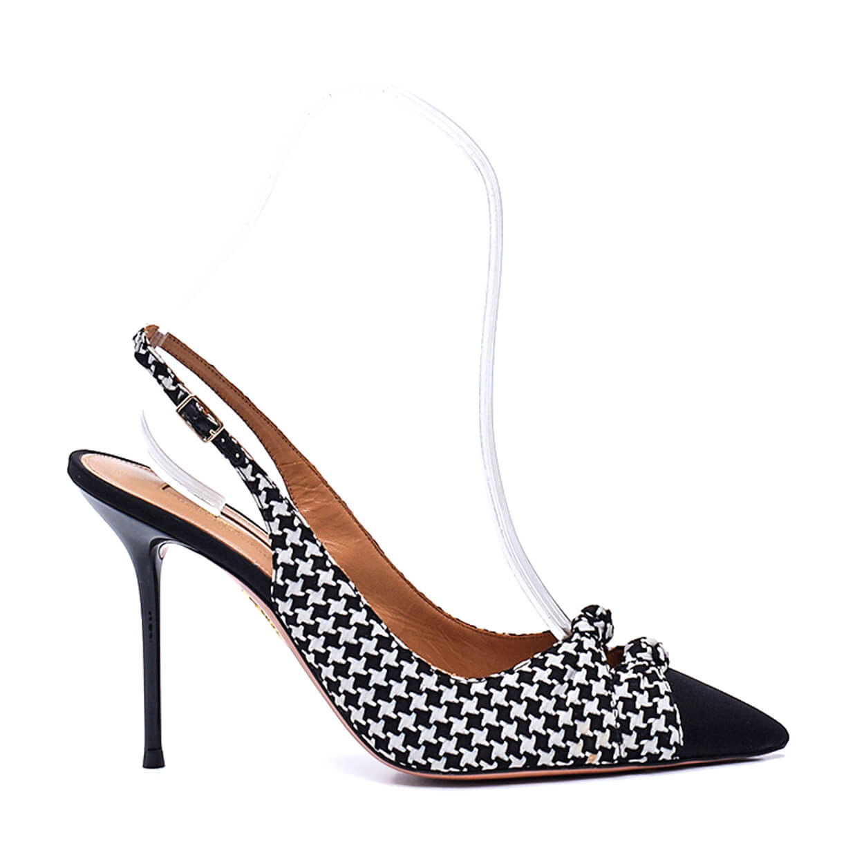 Aquazzura - Houndstooth Woven Fabric Pumps 40 